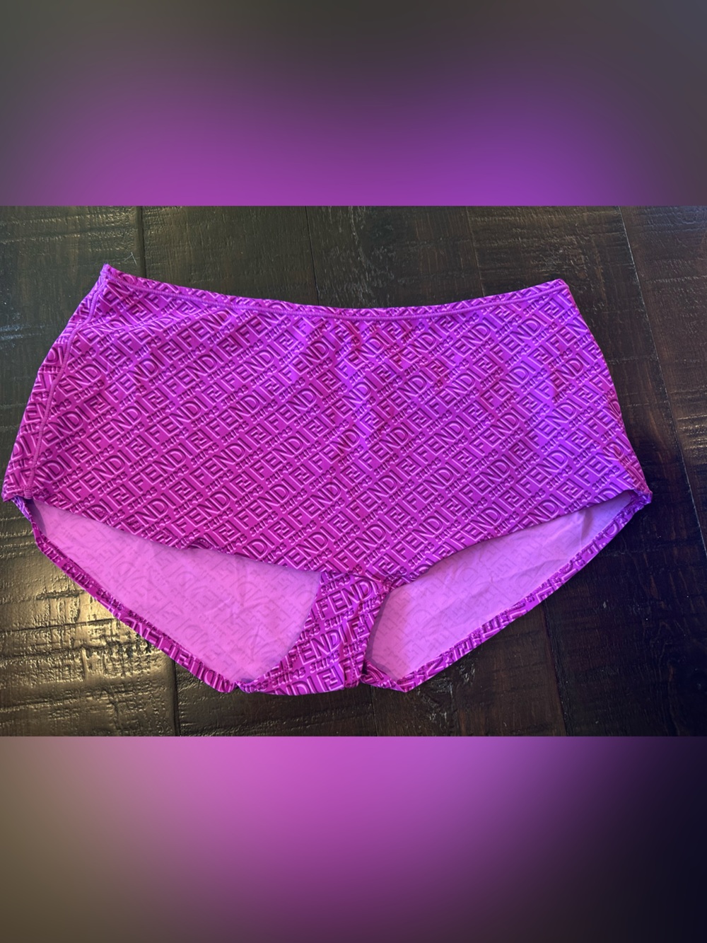 Fendi Skims Purple Boy Shorts Size XL